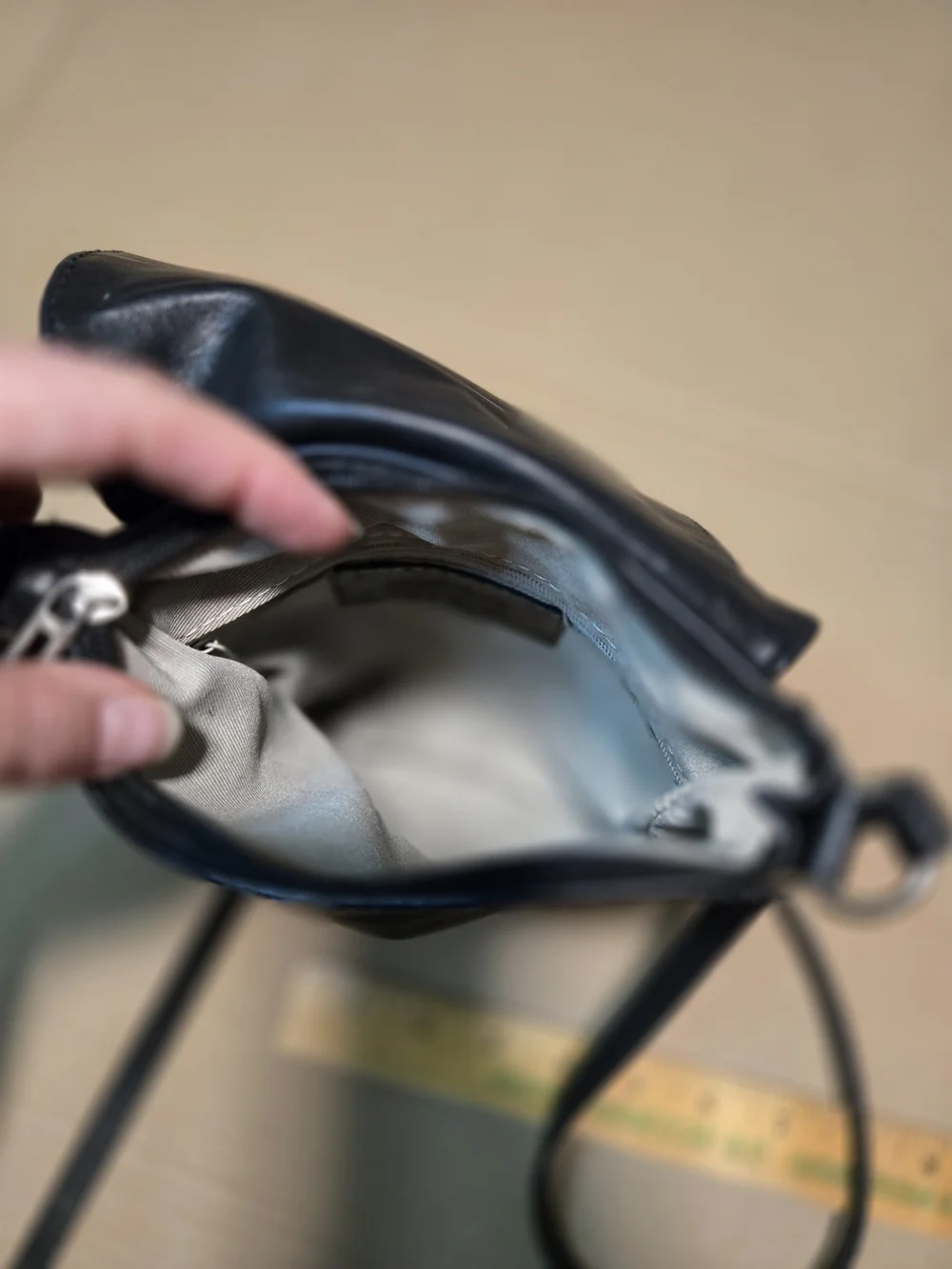 Minimalist Black Leather Messenger Crossbody for Men